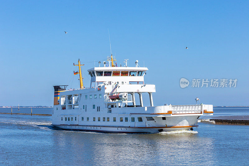 Ferry Norderney Frisia- i位于东弗里西亚北海Norddeich。2023年，德国下萨克森州